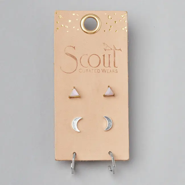 Stud Trio Earrings - Ella Silver