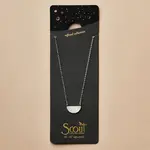 Refined Necklace - Silver Half Moon
