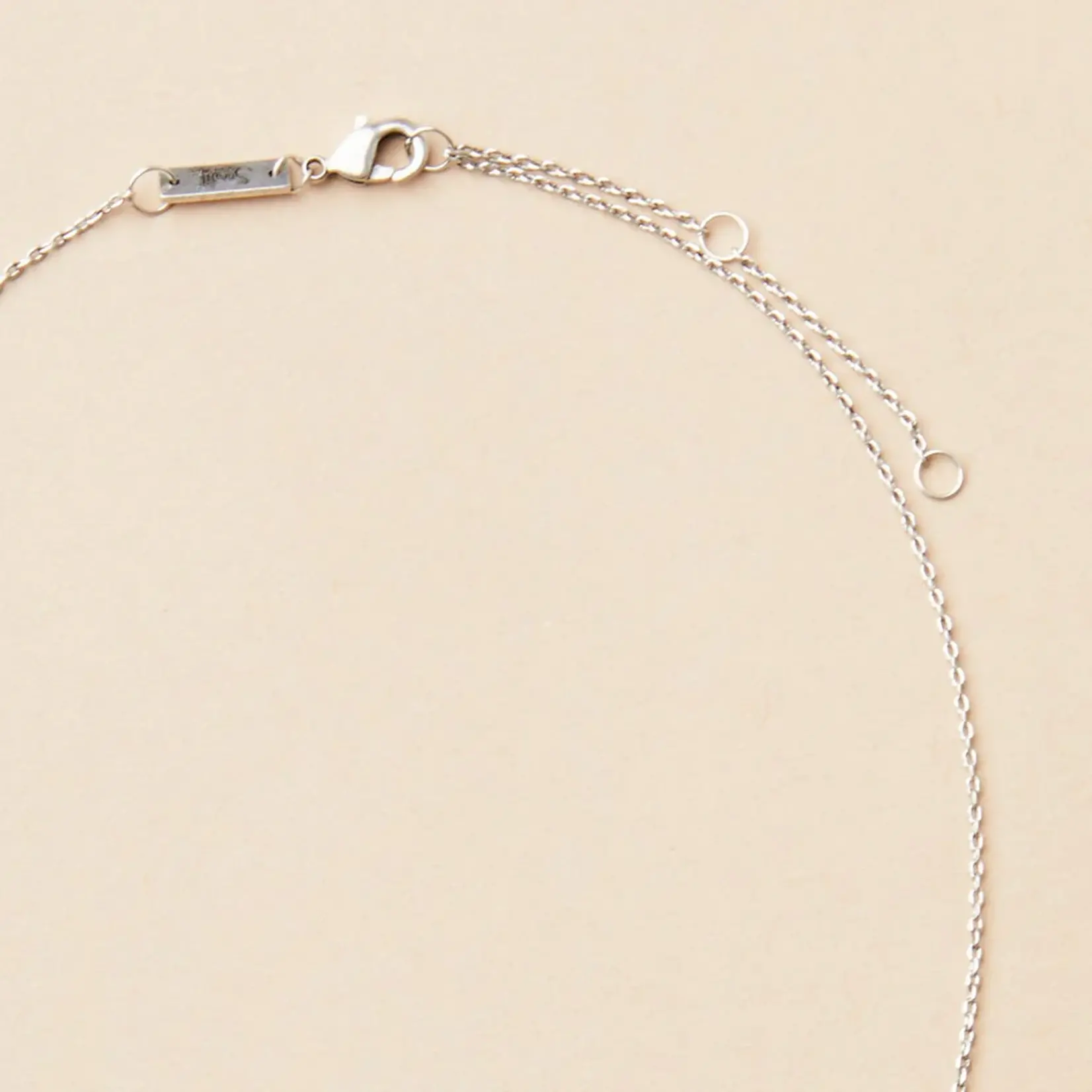 Refined Necklace - Silver Half Moon
