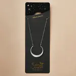 Refined Necklace - Silver Crescent