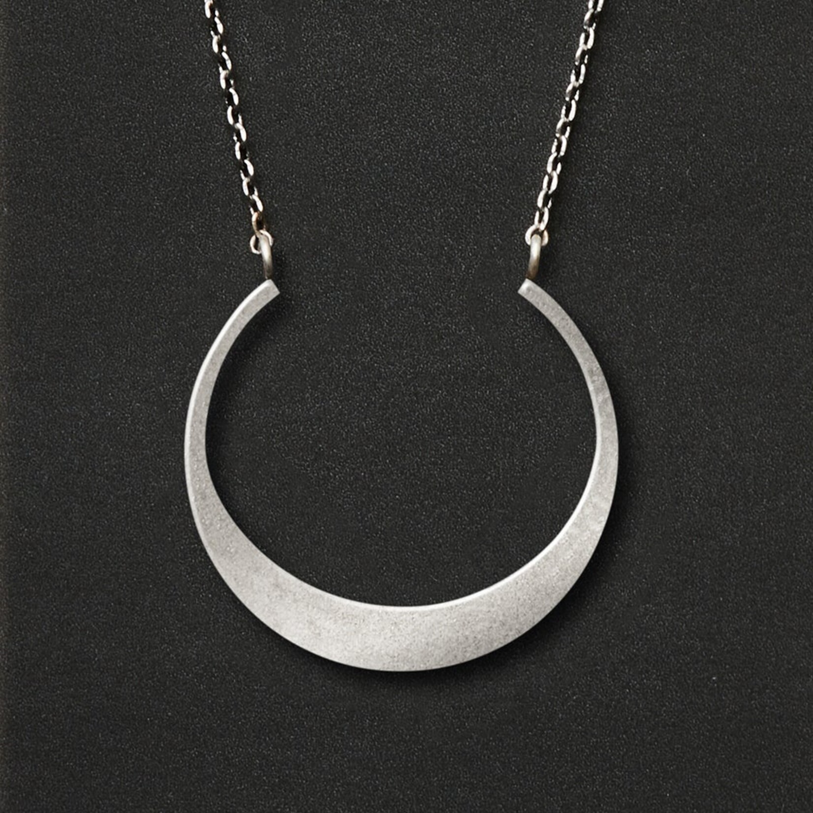Refined Necklace - Silver Crescent