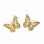 Monica Butterfly Dangle Brass Earrings