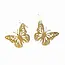Monica Butterfly Dangle Brass Earrings