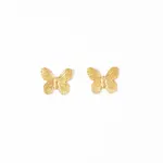 Phoebe Butterfly Post Brass Earrings