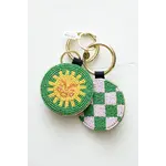 Kelsey Seed Bead Key Ring - Yellow Green Sun