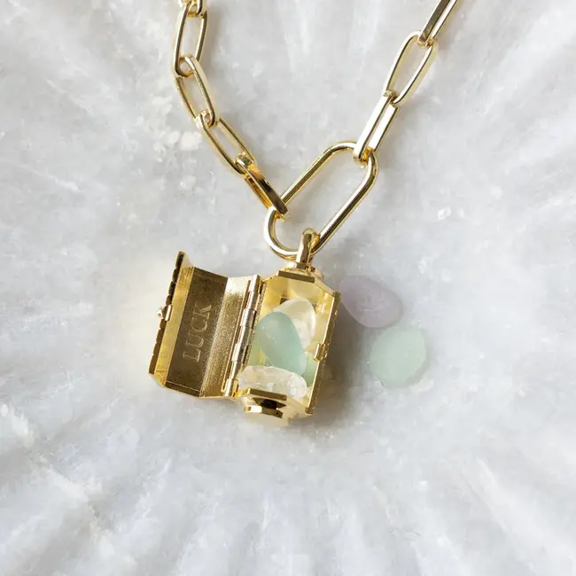 Stella Locket Necklace - Love
