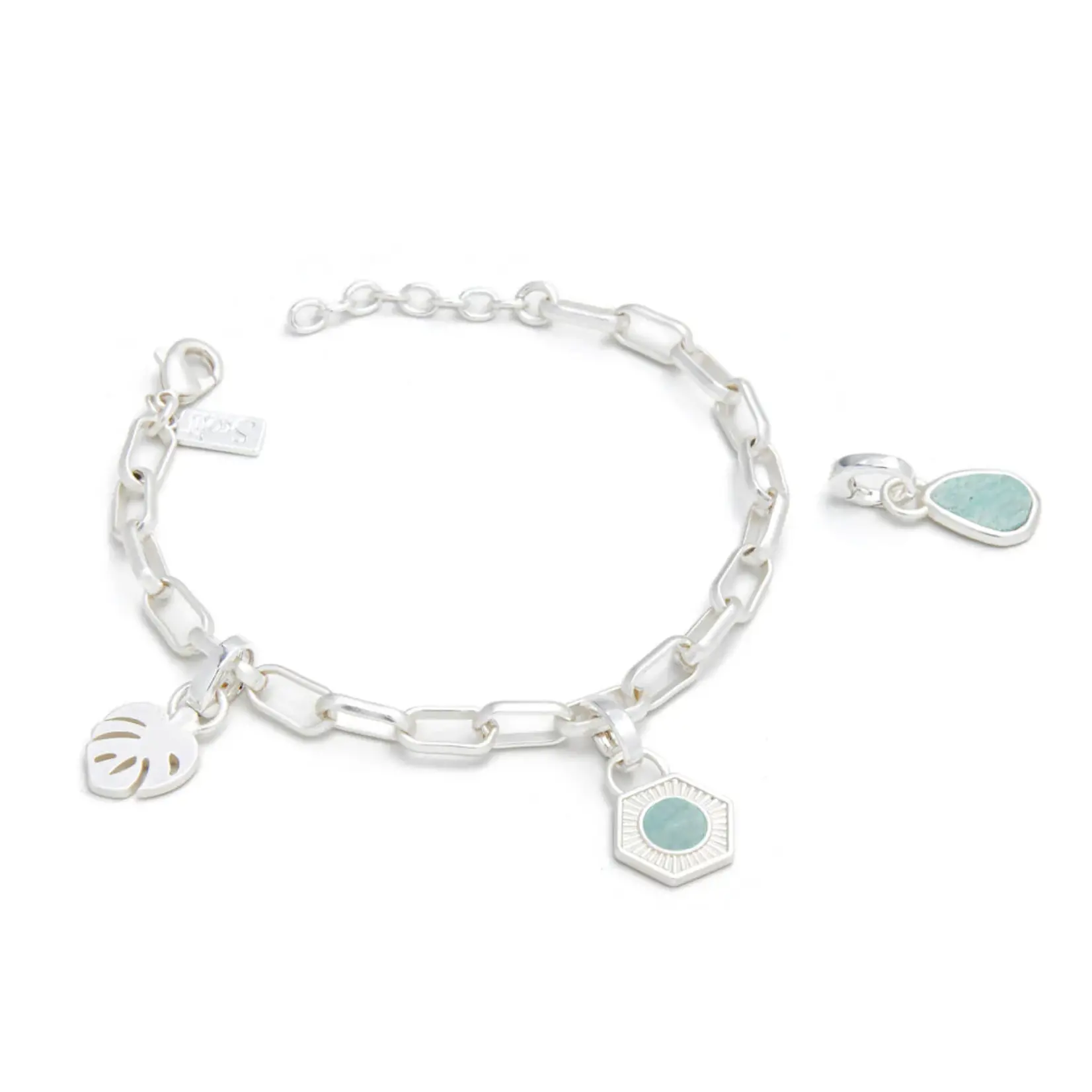 Interchangeable Charm Bracelet - Amazonite