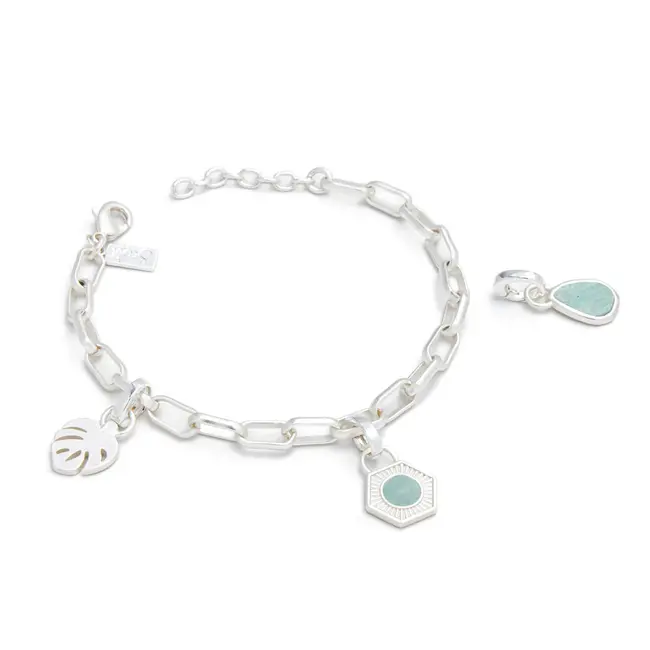 Interchangeable Charm Bracelet - Amazonite