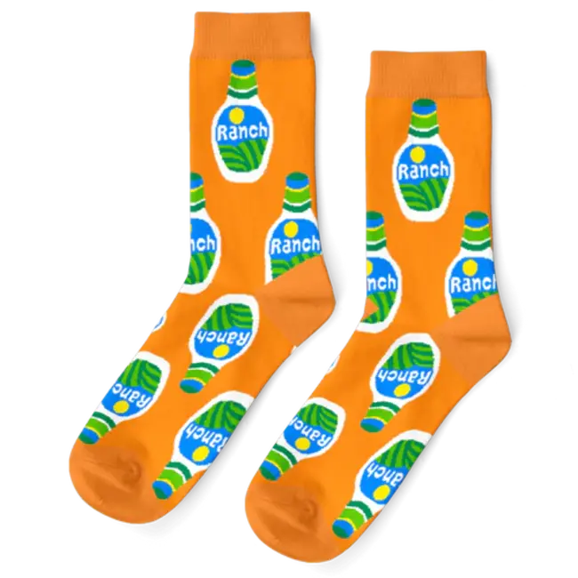 Yellow Owl Socks - Ranch (Large)