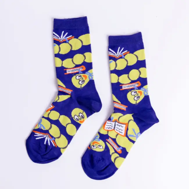 Yellow Owl Socks - Womens Bookworm (Small)