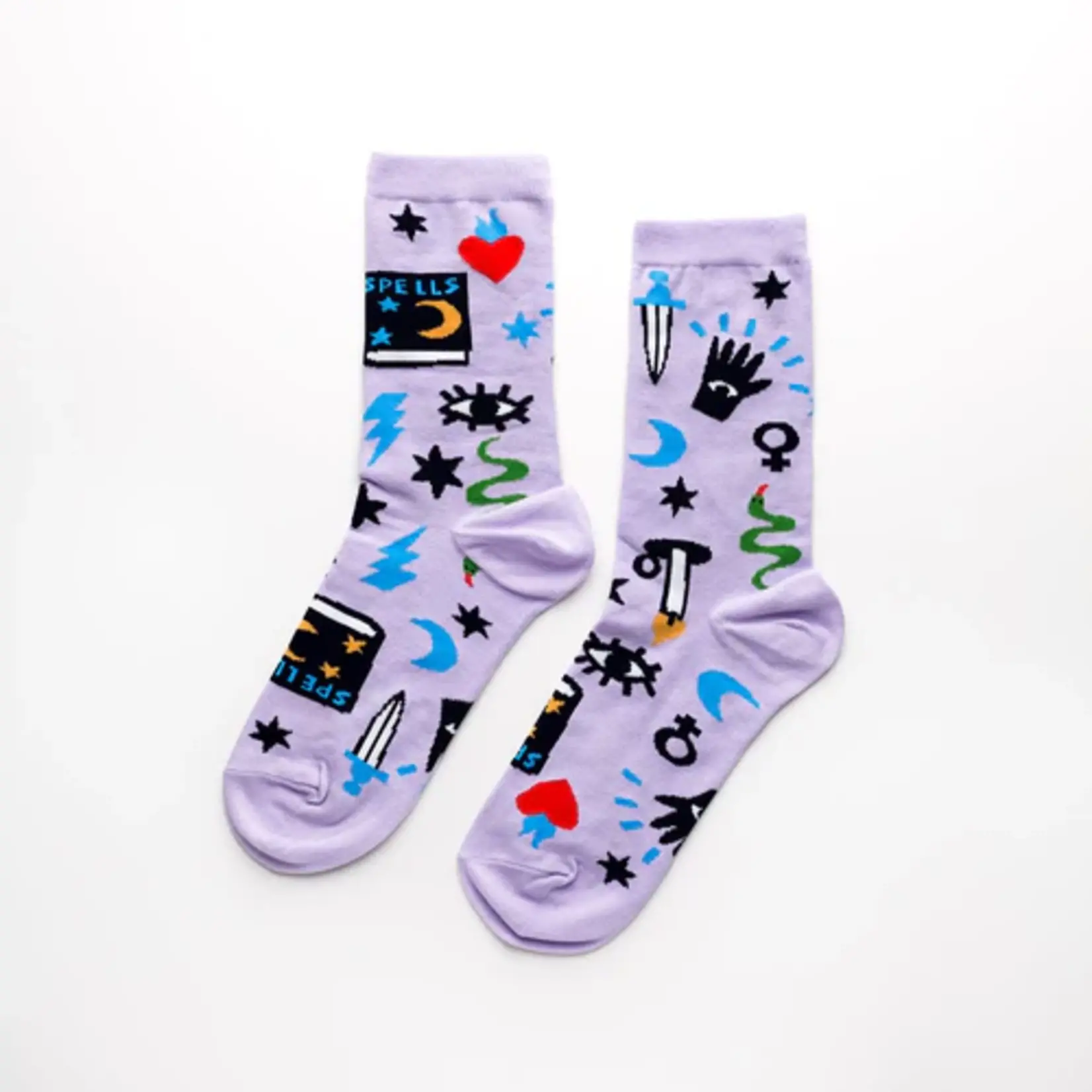 Yellow Owl Socks - Womens Mystic Spells (Small)