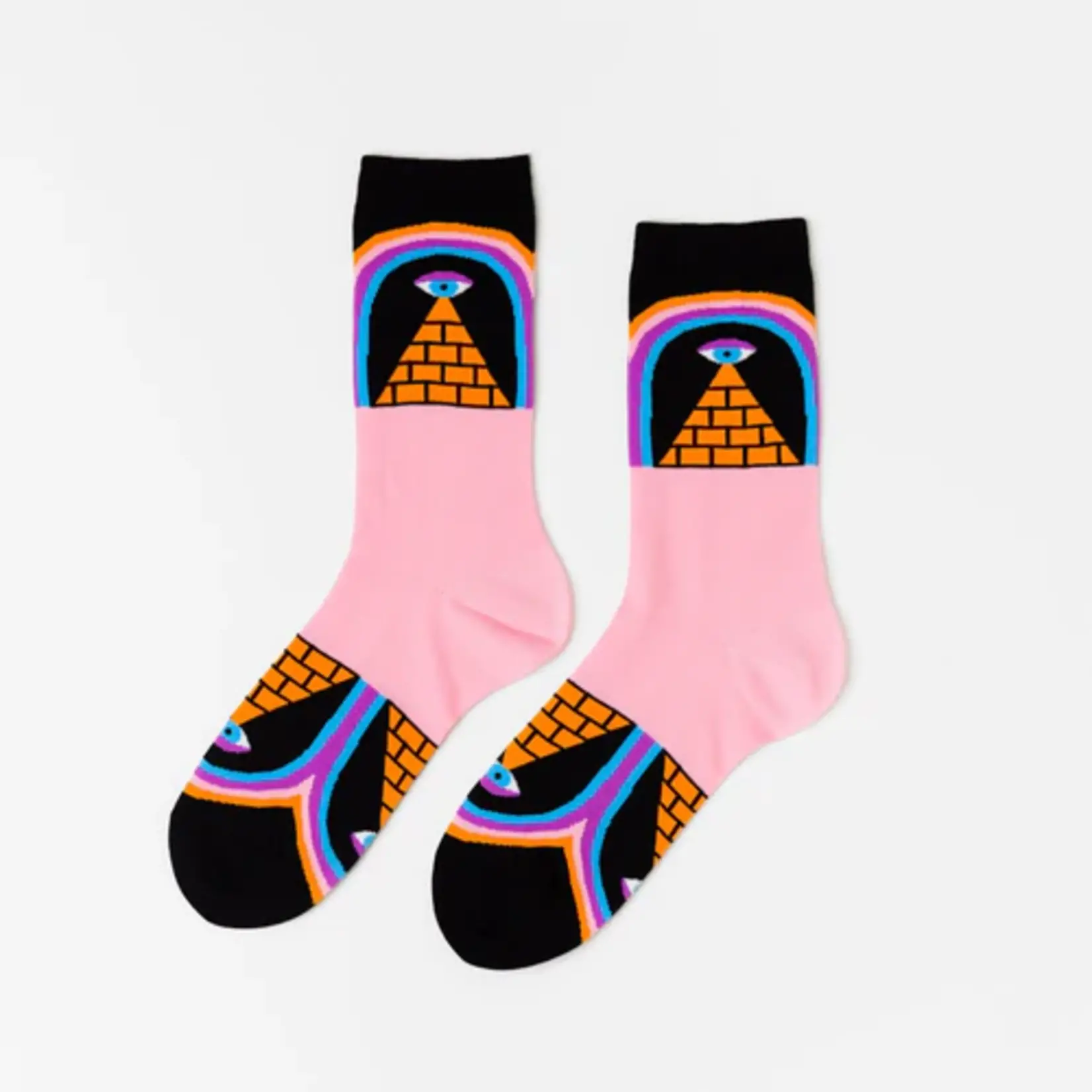 Yellow Owl Socks - Womens Pyramid (Small)