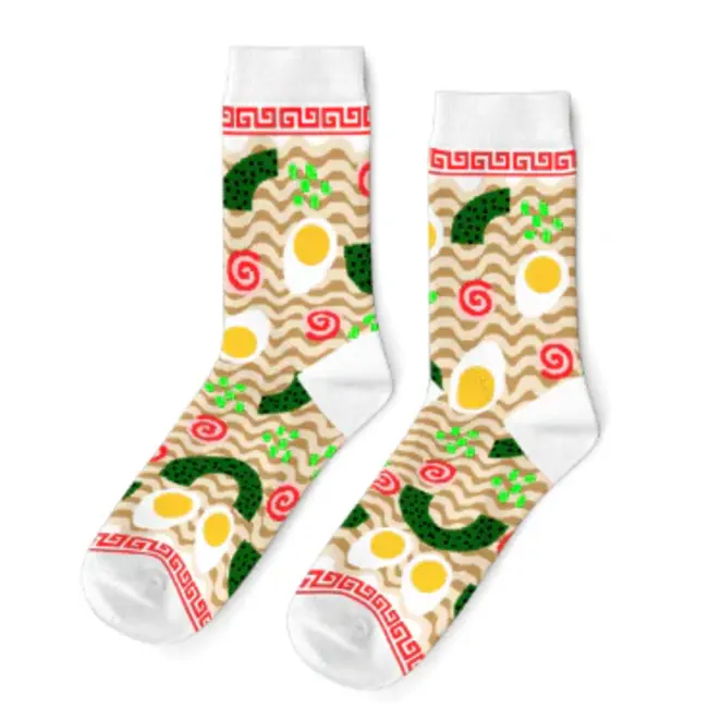 Yellow Owl Socks - Womens Ramen (Small)