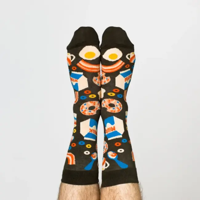 Yellow Owl Socks - Breakfast Crew (Large)