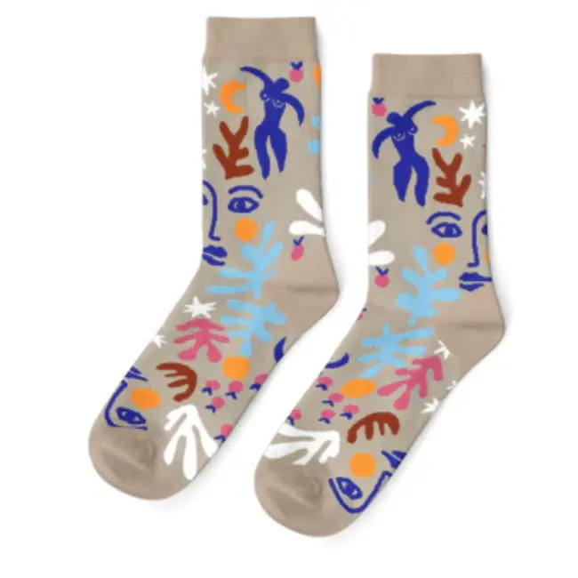 Yellow Owl Socks - Matisse (Large)