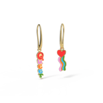 Yellow Owl Hanging Earrings - Queer Heart