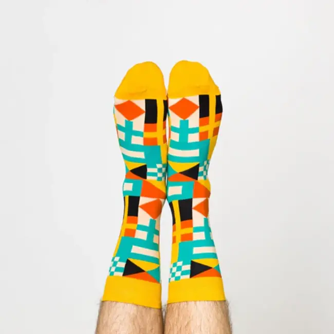 Yellow Owl Socks - Nautical (Large)