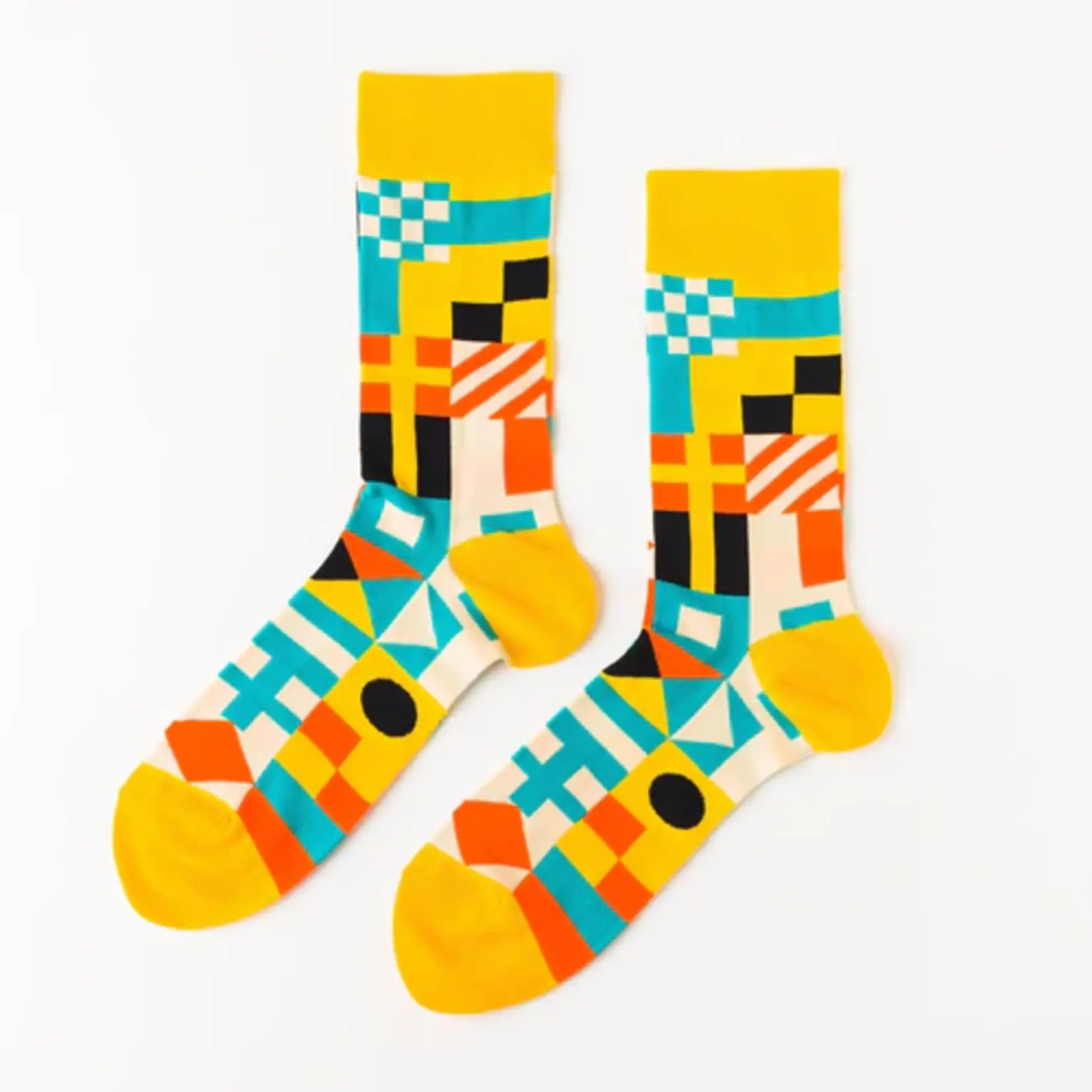 Yellow Owl Socks - Nautical (Large)