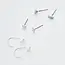 Stud Trio Earrings - Silver Gabby
