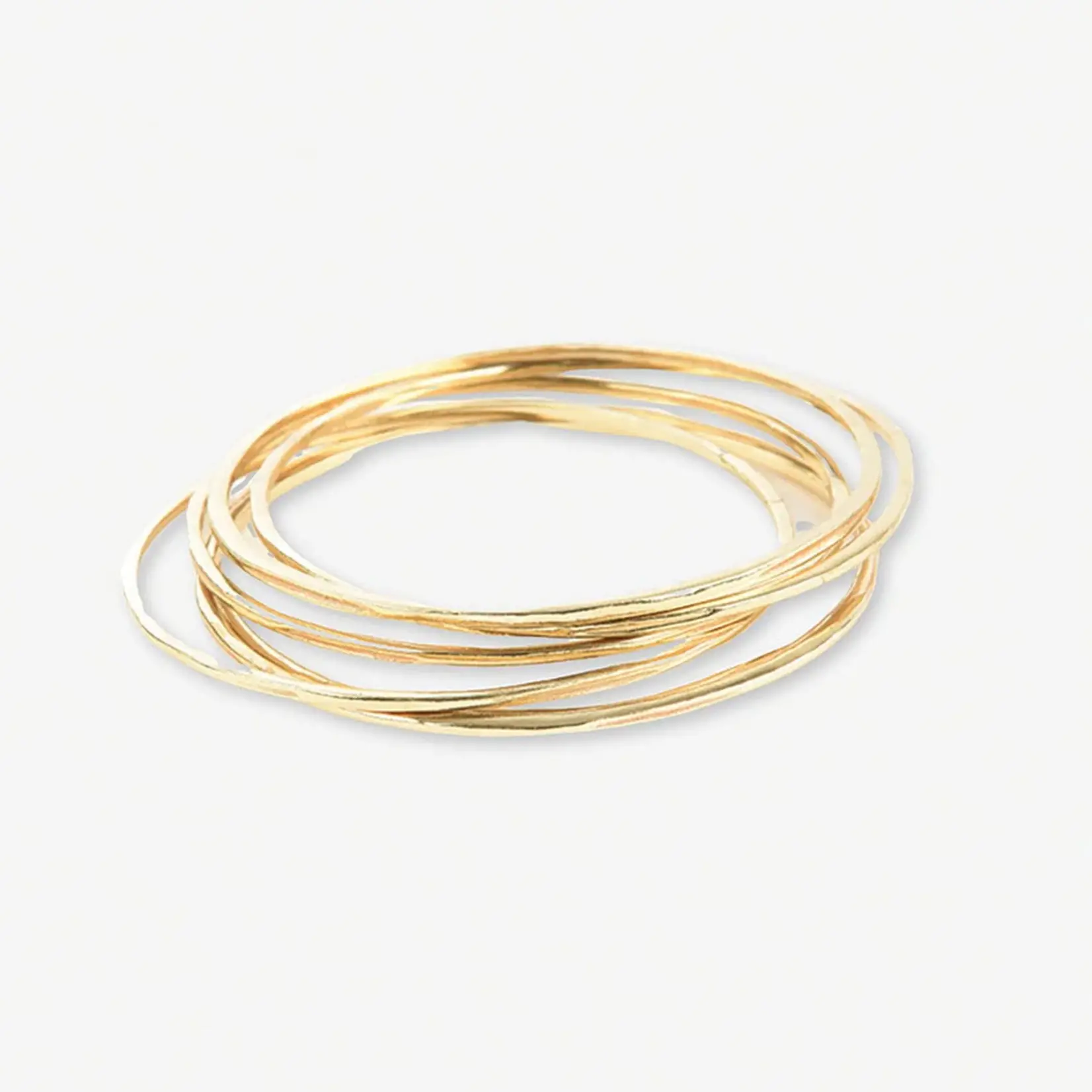 Katherine Rounded Brass Bangles