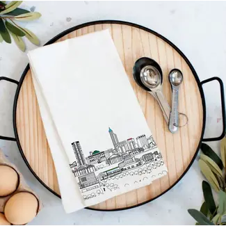 Raleigh Skyline Tea Towel