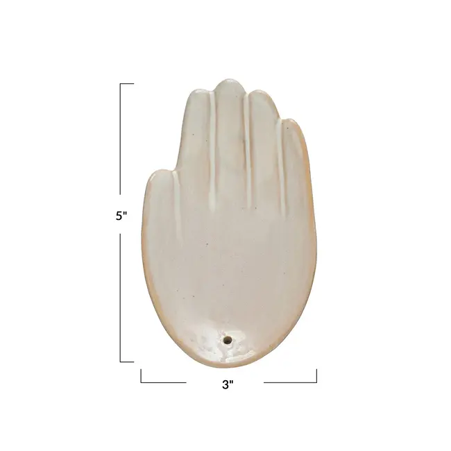 Stoneware Hand-Shaped Incense Holder