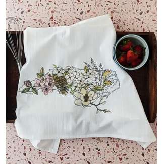 NC Native Plants Tea Towel