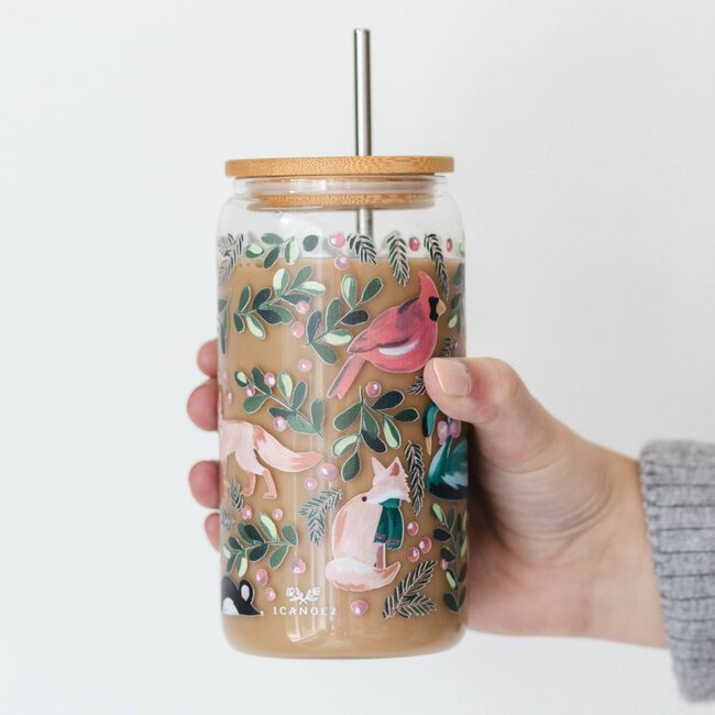 Glass Can - Woodland Animal