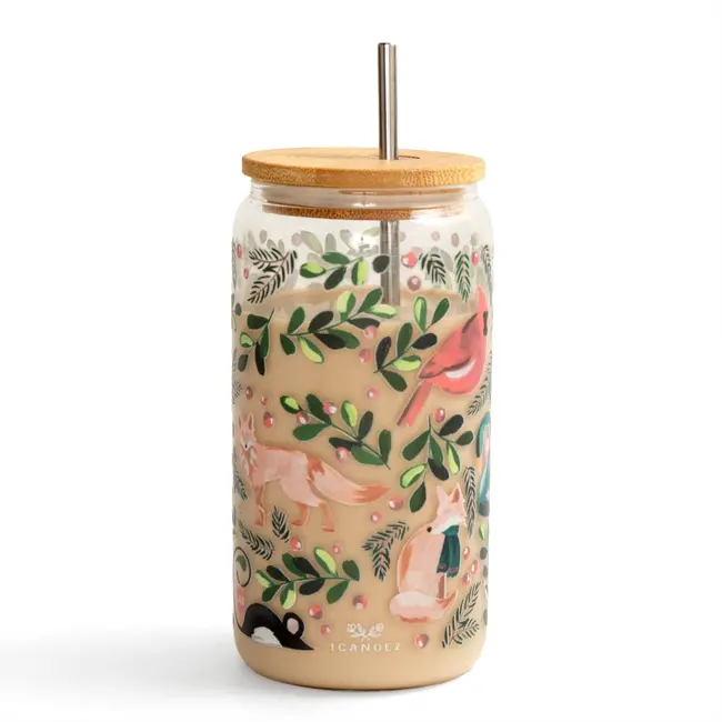 Glass Can - Woodland Animal