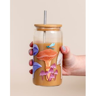 Glass Can - Mushroom