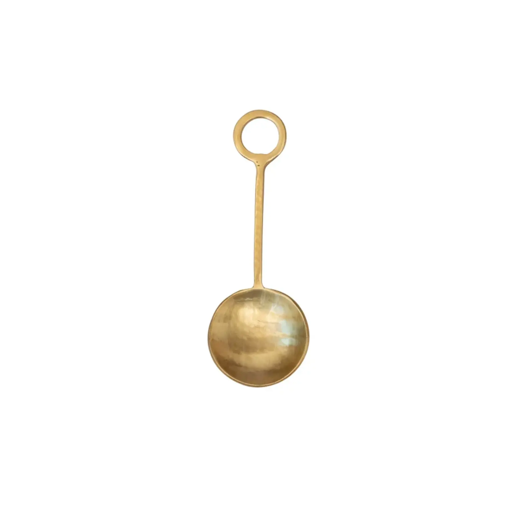Hammered Stainless Steel Gold Spoon