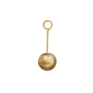 Hammered Stainless Steel Gold Spoon