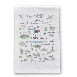 The Write Occasion Calligraphy Tea Towel - North Carolina The Write Occasion Calligraphy Tea Towel - North Carolina