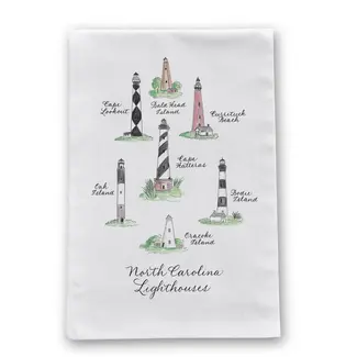 The Write Occasion Calligraphy Tea Towel - NC Lighthouses The Write Occasion Calligraphy Tea Towel - NC Lighthouses