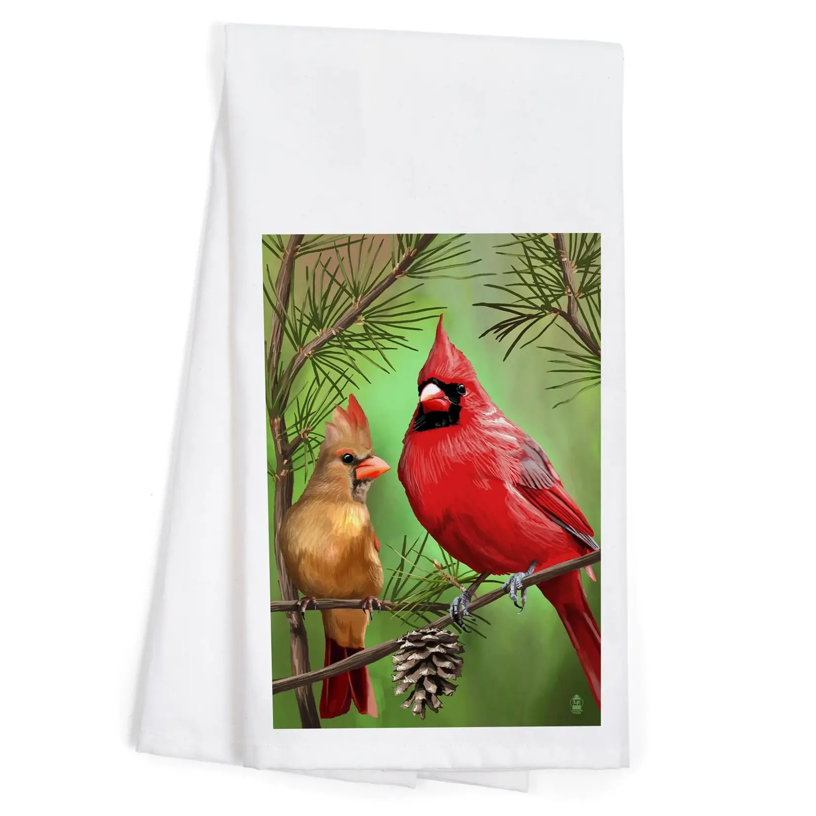 Lantern Press Tea Towel - Cardinals