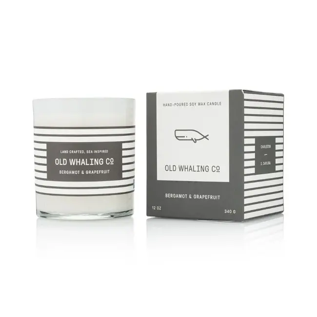 Old Whaling Candle - Bergamot + Grapefruit