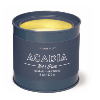 Parks Tin Candle 6oz - Acadia Seagrass + Driftwood