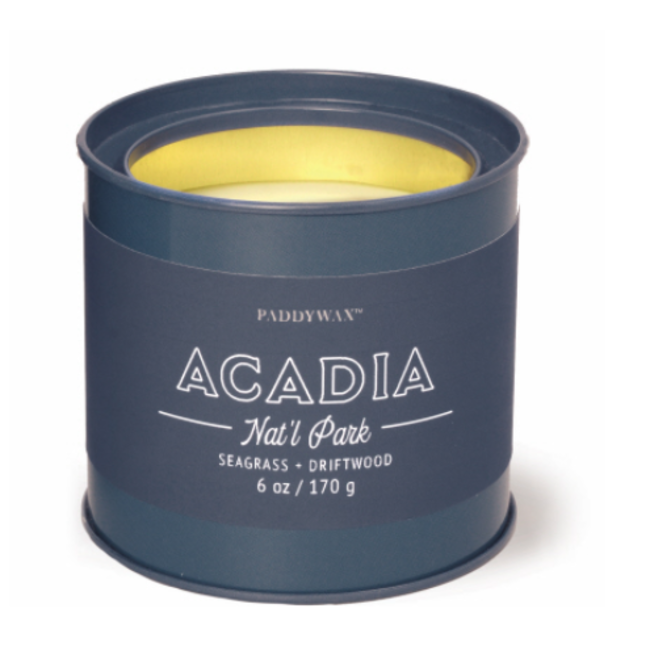 Parks Tin Candle 6oz - Acadia Seagrass + Driftwood