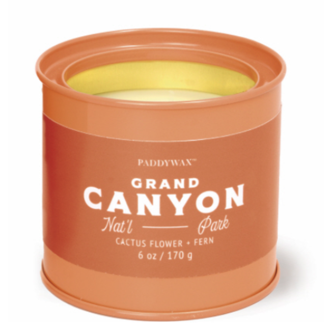 Parks Tin Candle 6oz - Grand Canyon Cactus Flower + Fern