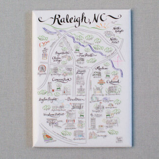 Emily Brooks Designs Emily Brooks Raleigh Map Magnet