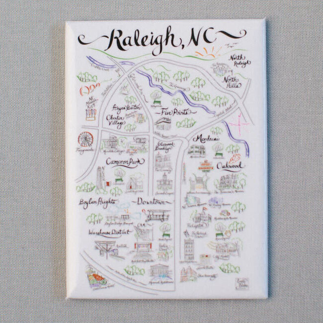 Emily Brooks Designs Emily Brooks Raleigh Map Magnet