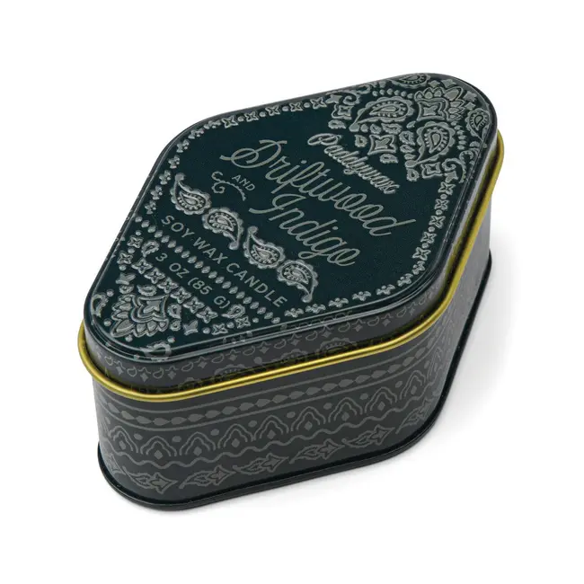 Station Tin Candle -  Driftwood Indigo