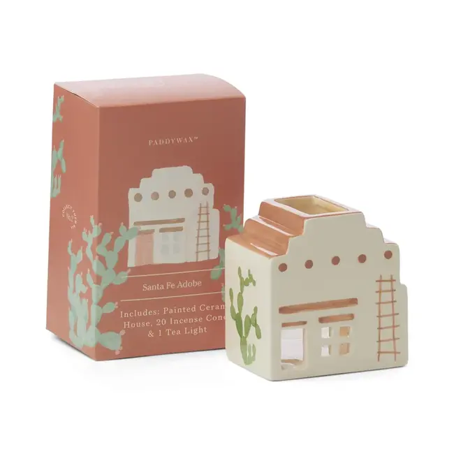 House Incense & Tea Light Holder - Santa Fe Adobe