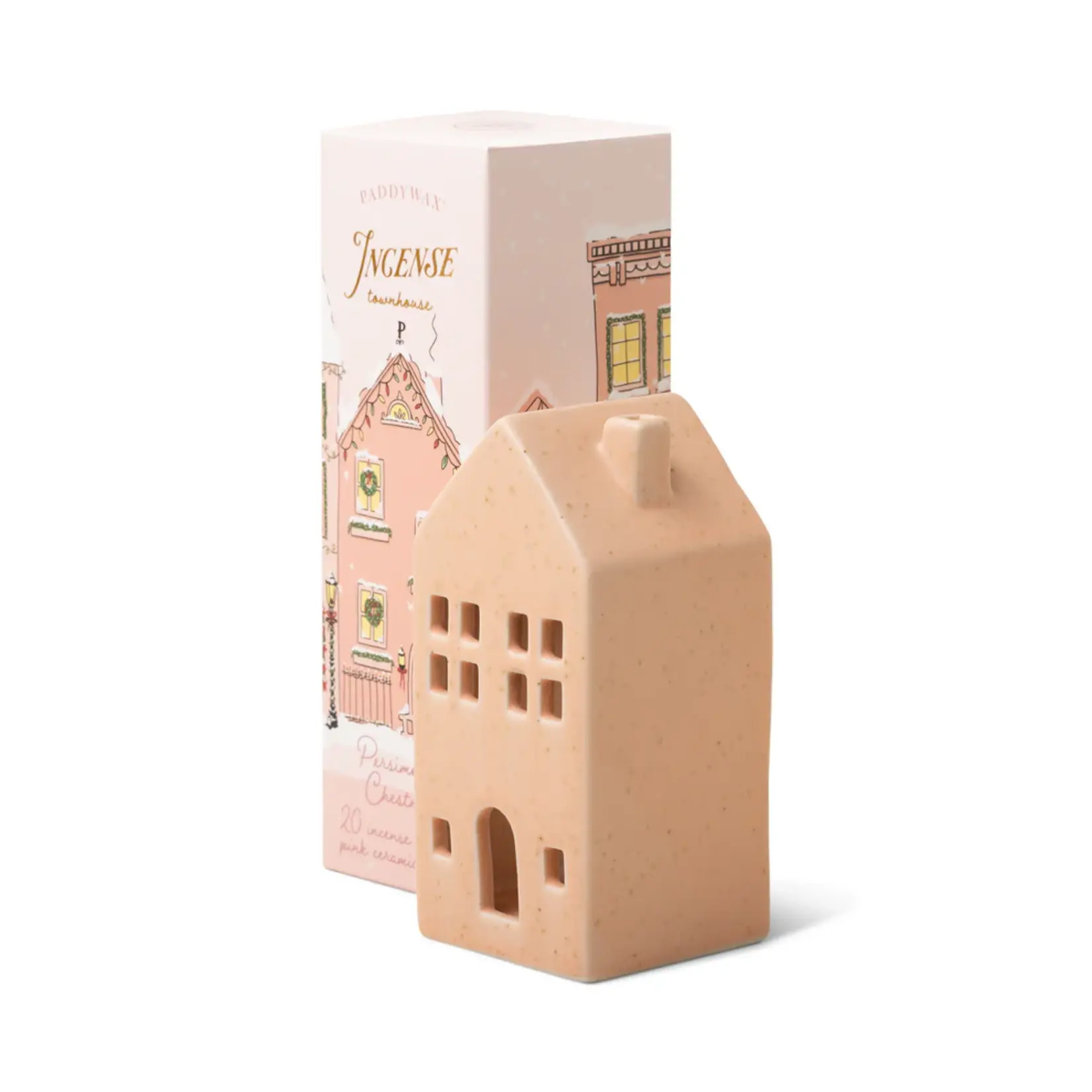 House Incense & Tea Light Holder - Pink Townhouse