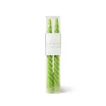 Taper Candle Set (2) - Green Twisted