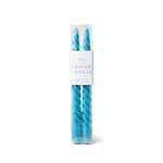 Taper Candle Set (2) - Blue Twisted