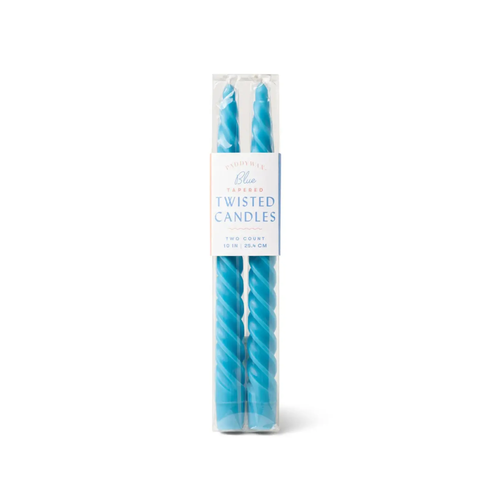 Taper Candle Set (2) - Blue Twisted