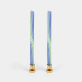 Pivot Candle Tapers - Lavender + Green