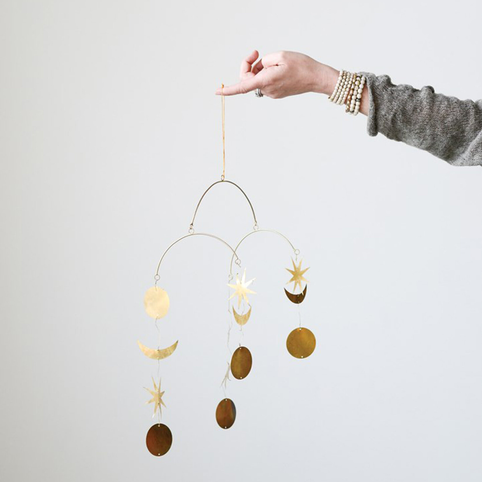 Brass Star + Moon Mobile