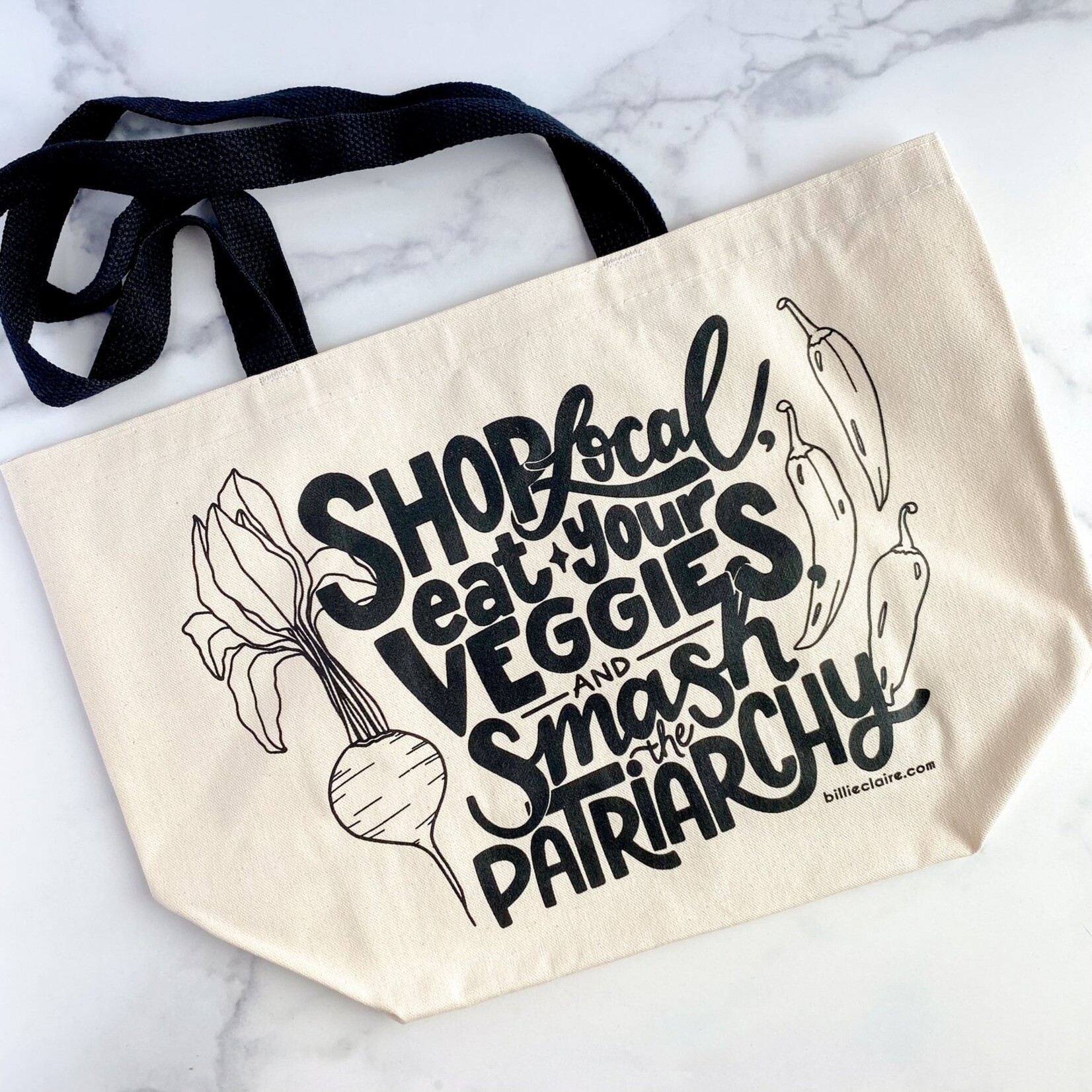Billie Claire Handmade LLC Billie Claire Tote - Eat Your Veggies